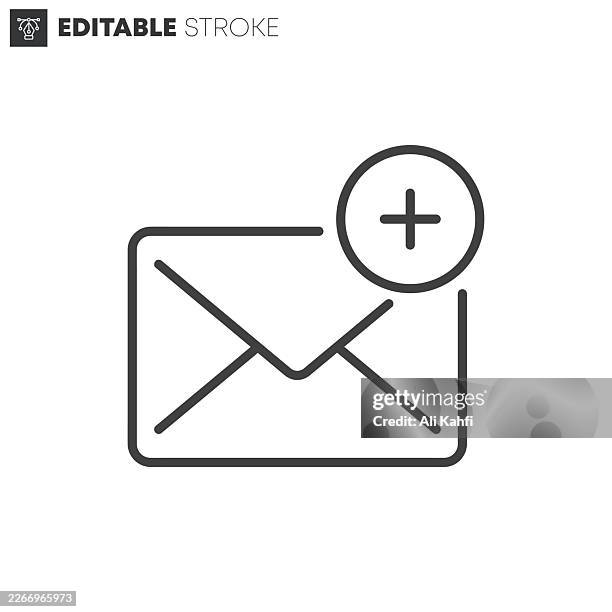 add mail thin line icons collection. editable stroke. vector illustration. - direct mail icon vector stock illustrations