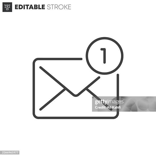 new message thin line icons collection. editable stroke. vector illustration. - direct mail postcard stock illustrations