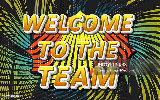 welcome to the team banner background - welcome to the team vector stock illustrations