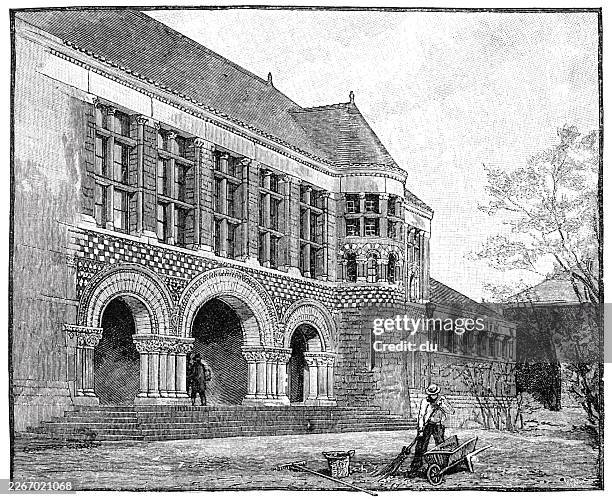 harvard, the law school - harvard law school stock illustrations