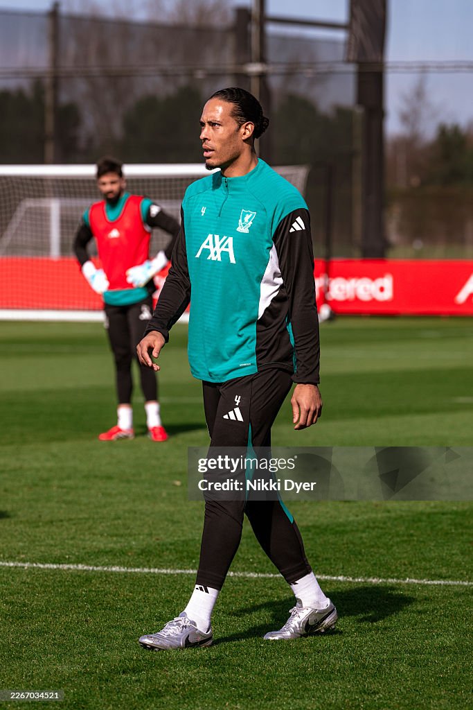Liverpool FC Training Session - UEFA Champions League 2025/26 Round of 16 Second Leg