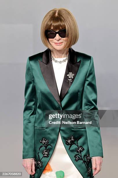 Anna Wintour attends the 2026 Vanity Fair Oscar Party Hosted By Mark Guiducci at Los Angeles County Museum of Art on March 15, 2026 in Los Angeles,...