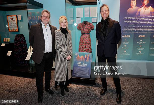 Jerry Douglas, Alison Krauss and Barry Bales of Alison Krauss & Union Station attend the opening of American Currents: State of the Music at Country...