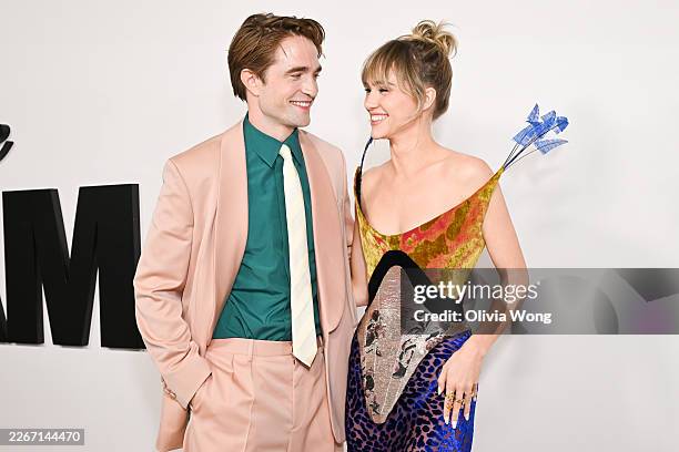 Robert Pattinson and Suki Waterhouse attend Los Angeles Premiere Of A24's "The Drama" at DGA Theater Complex on March 17, 2026 in Los Angeles,...