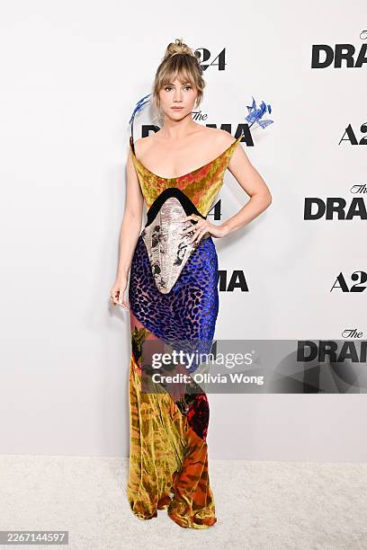 Suki Waterhouse attends Los Angeles Premiere Of A24's "The Drama" at DGA Theater Complex on March 17, 2026 in Los Angeles, California.