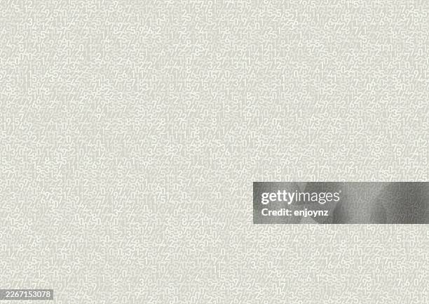 seamless gray half tone random numbers pattern - binary code white background stock illustrations