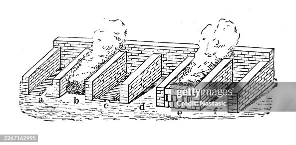 Early industrial method for processing ores known as Stadel Roasting Early industrial method for processing ores known as Stadel Roasting