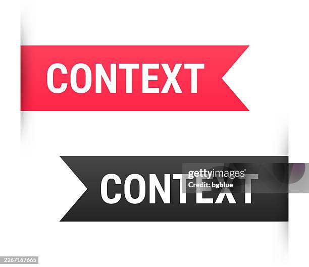 context - banner, bookmark, ribbon, label on white background - context background stock illustrations