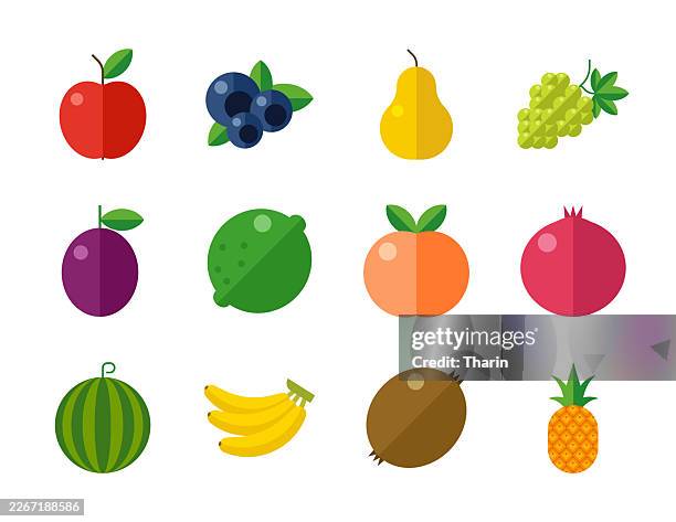 fruit concept icon set - durian stock illustrations