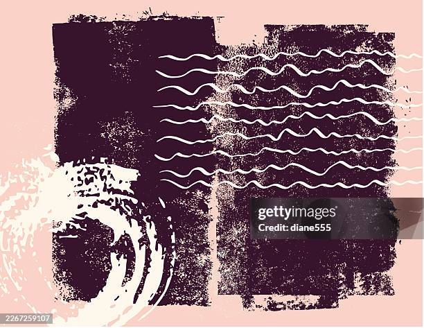 hand made brayer grunge textured background for posters - punk background stock illustrations