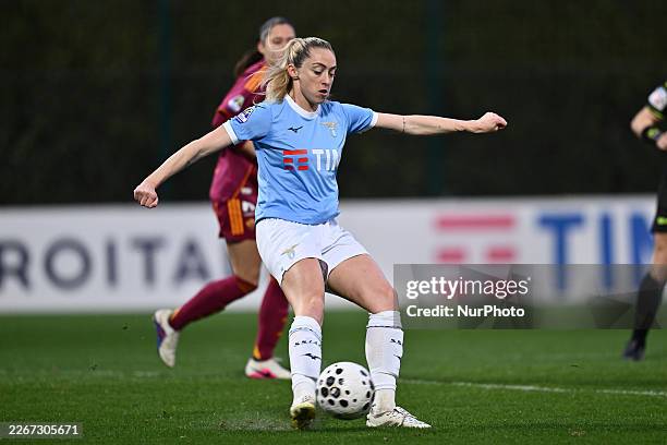 Megan Connolly of S.S. Lazio plays during the Serie A Women Athora Championship match between S.S. Lazio Women and A.S. Roma at the Mirko Fersini...
