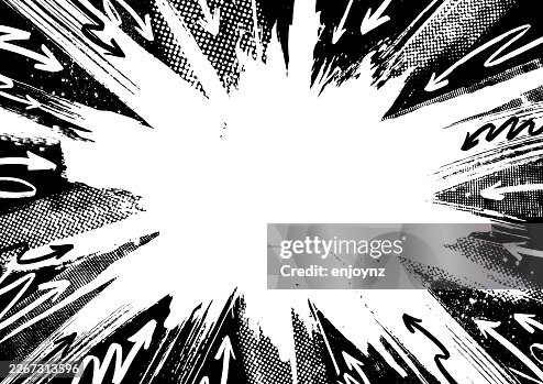 Black and white comic explosion background vector illustration Black and white comic explosion background vector illustration