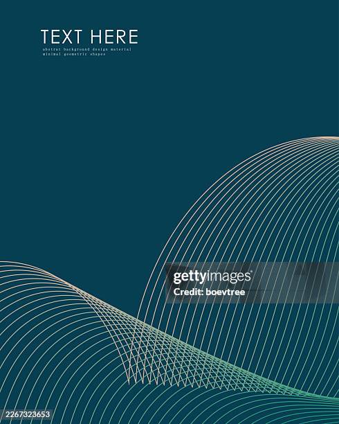 abstract green motion geometric wave line pattern design material background - green wave background stock illustrations