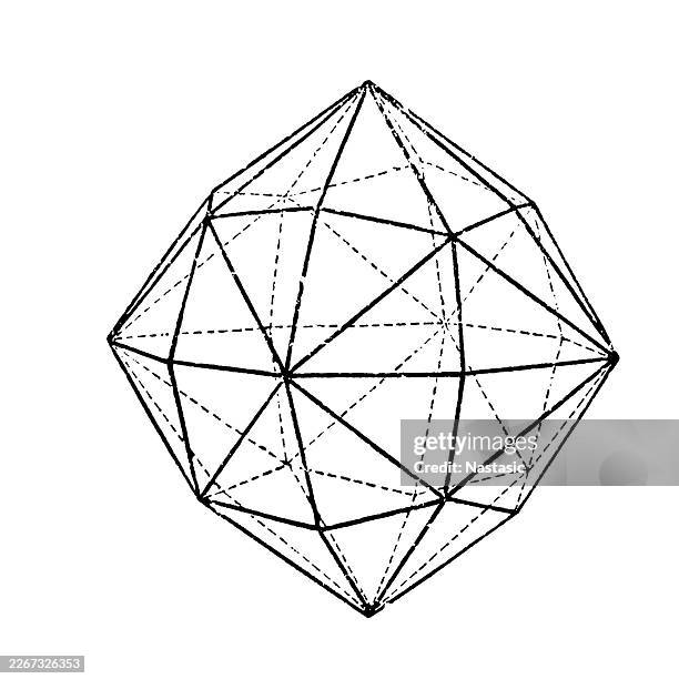hexakis octahedron,most complex form in this system, possessing 48 triangular faces.crystal forms of the tesseral system ,known as the cubic or isometric crystal system - quartz background stock illustrations