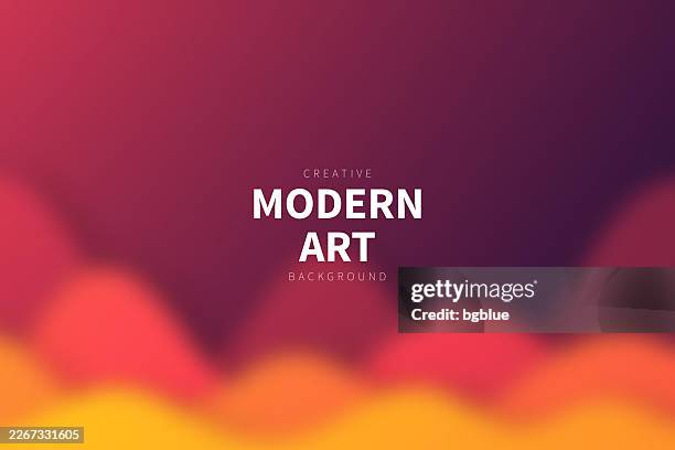 illustrations, cliparts, dessins animés et icônes de fond abstrait orange avec des formes fluides floues - onde sinusoïdale