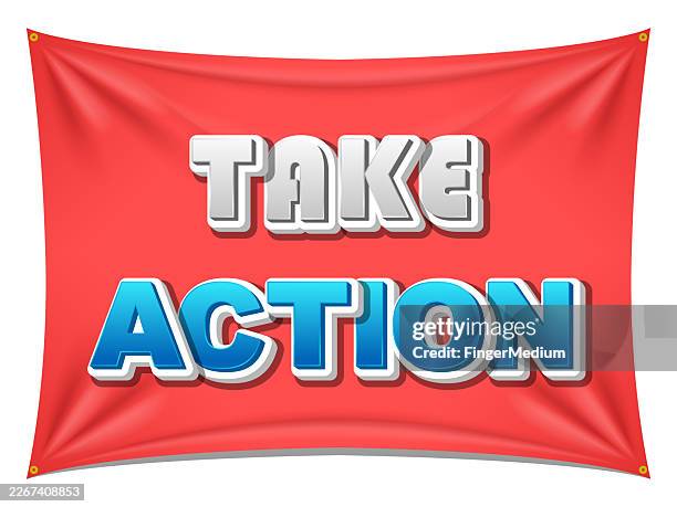 take action banner design - solution concept stock illustrations
