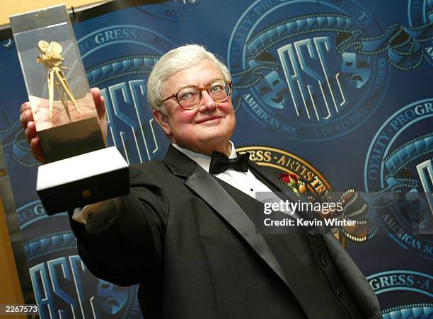 Film Critic Roger Ebert receives a special award of recognition at the American Society of Cinematographers 17th Annual Outstanding Achievement...