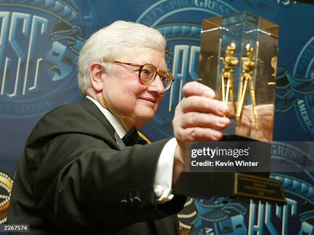 Film Critic Roger Ebert receives a special award of recognition at the American Society of Cinematographers 17th Annual Outstanding Achievement...