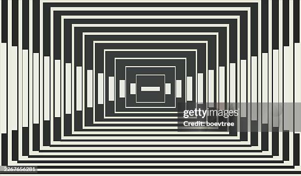 perspective frame pattern design psychedelic background - converging lines black vector stock illustrations