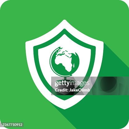 Shield Globe Icon Silhouette 3 Shield Globe Icon Silhouette 3