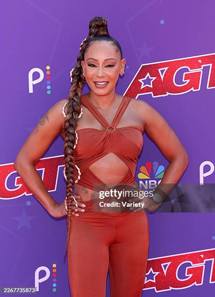 Mel B at the "America's Got Talent" Season 21 Red Carpet held at Pasadena Civic Auditorium on March 24, 2026 in Pasadena, California.