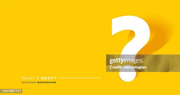 modern question mark layout on yellow background - question mark background stock illustrations