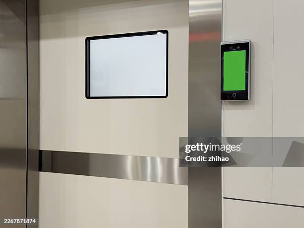 modern elevator interior with digital display - automatic window stock pictures, royalty-free photos & images