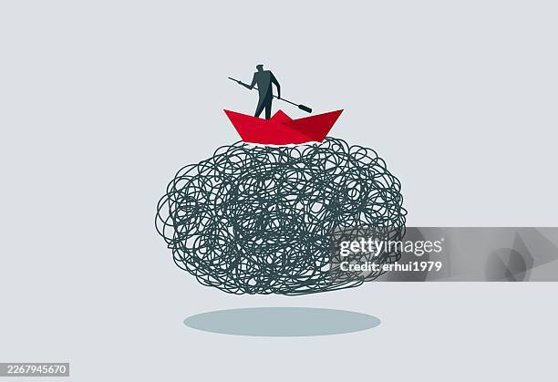 navigating through complexity - mindset stock illustrations