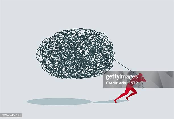 overcoming mental challenges - mindset stock illustrations