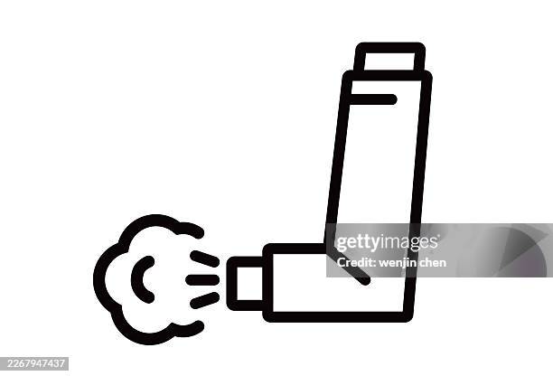 asthma inhaler icon - nebulizer stock illustrations