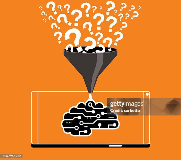ai learning - smartphone - robotics abstract stock illustrations