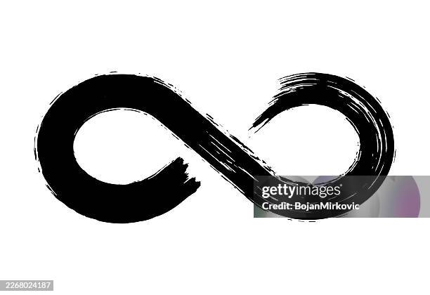 infinity black watercolor icon. vector - infinity symbol stock illustrations
