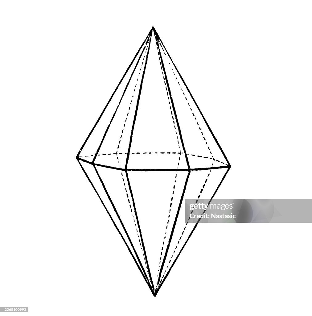 Crystal Forms of the Tetragonal System ,Ditetragonale Pyramide: An eight-faced pyramid where each corner of the square base is split into two.