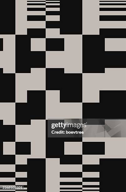 abstract black and white stripe shapes transition psychedelic texture background - floor perspective stock illustrations