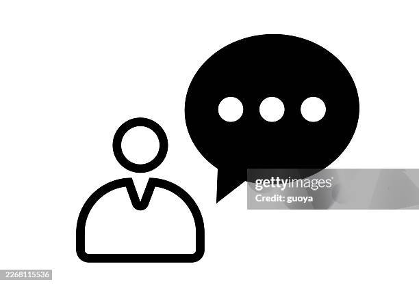 a person speaking icon. - feedback loop stock illustrations