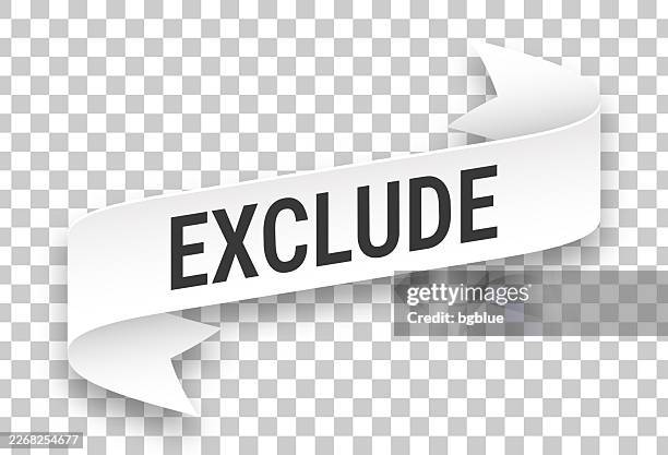 exclude - 3d banner on transparent background - refusing stock illustrations
