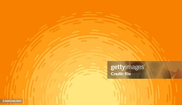 sunrise sunset orange sun glow lines modern background - summer background stock illustrations