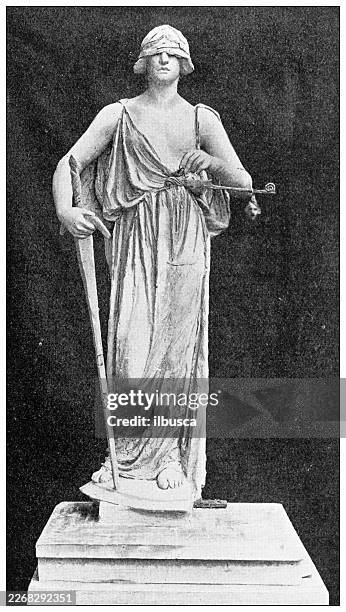 justice, by gertrude williams - blindfold stock illustrations