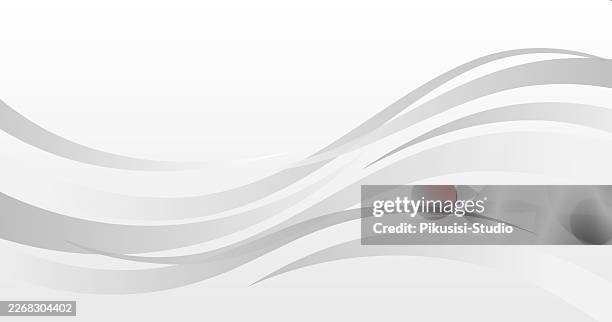 modern abstract background with grey and silver gradient wavy lines - gray tech background stock illustrations