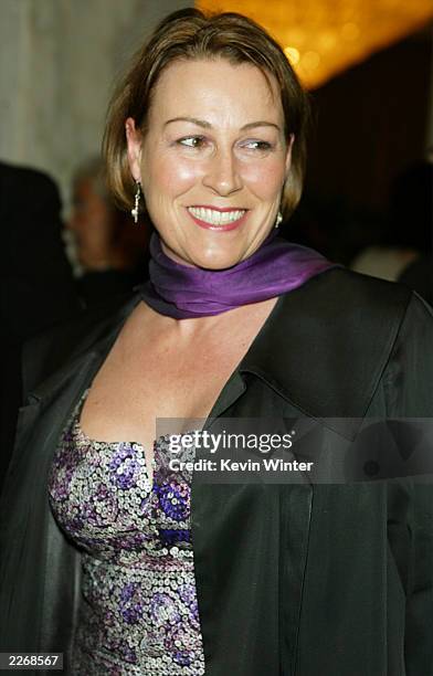Costume designer Wendy Chuck arrives for the 5th Annual Costume Designers Guild Awards at the Beverly Wilshire Hotel on March 16, 2003 in Beverly...