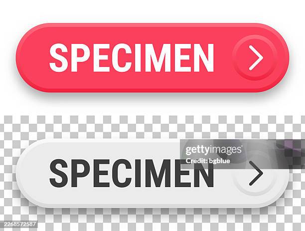 specimen - 3d click web buttons on blank background - microscope slide stock illustrations