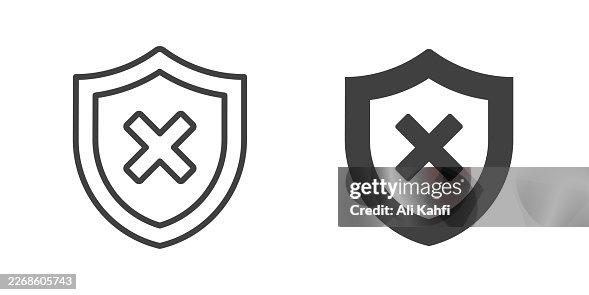Unsecured thin line and glyph solid icon. Editable stroke and perfect pixel isolated on transparent background Unsecured thin line and glyph solid icon. Editable stroke and perfect pixel isolated on transparent background