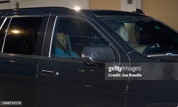 Tiger Woods is driven from the Martin County Jail after being arrested for driving under the influence after a car crash on March 27, 2026 in Stuart,...