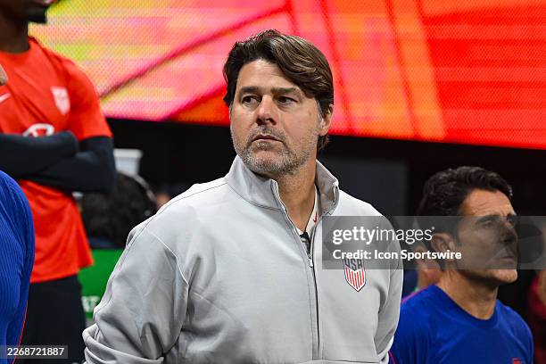 United States coach Mauricio Pochettino reacts during the international friendly between Portugal and the United States on March 31st, 2026 at...