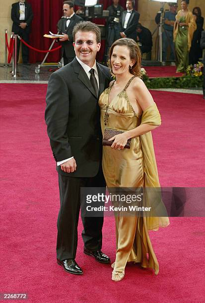 Actress Marlee Matlin, wearing Harry Winston jewelry, and husband Kevin Grandalski, attend the 75th Annual Academy Awards at the Kodak Theater on...