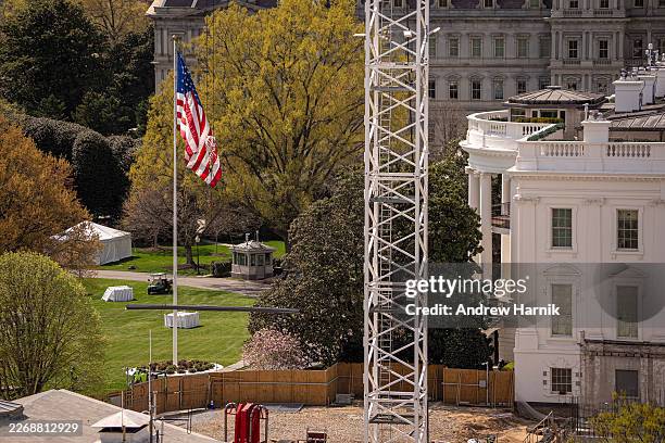 Construction work has been ordered halted on President Trump's White House Ballroom on the site of the former East Wing of the White House on April...
