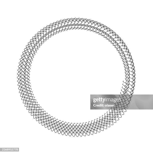 a circular wire mesh design featuring intricate patterns and an elegant shape, showcasing a modern and minimalist aesthetic. - complicated math stock illustrations