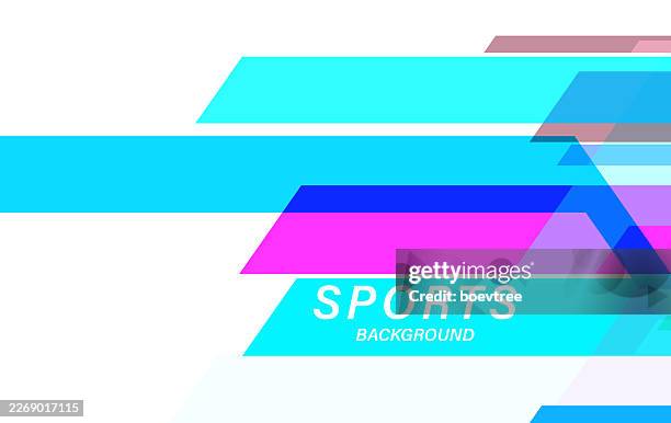 abstract colorful transparent speed stripe sport banner pattern background - decal stock illustrations