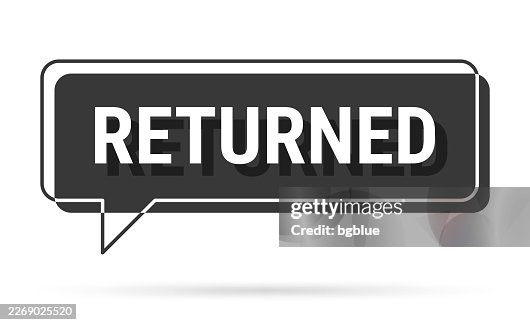 Returned - 3D black speech bubble on white background Returned - 3D black speech bubble on white background