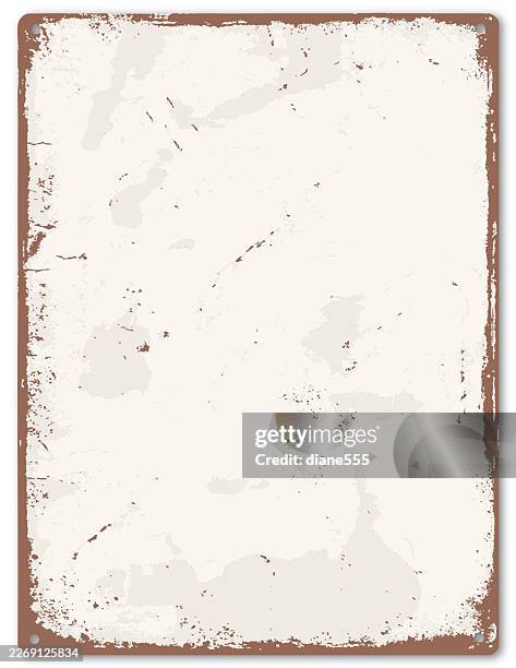 vintage style tin sign template - enamel stock illustrations